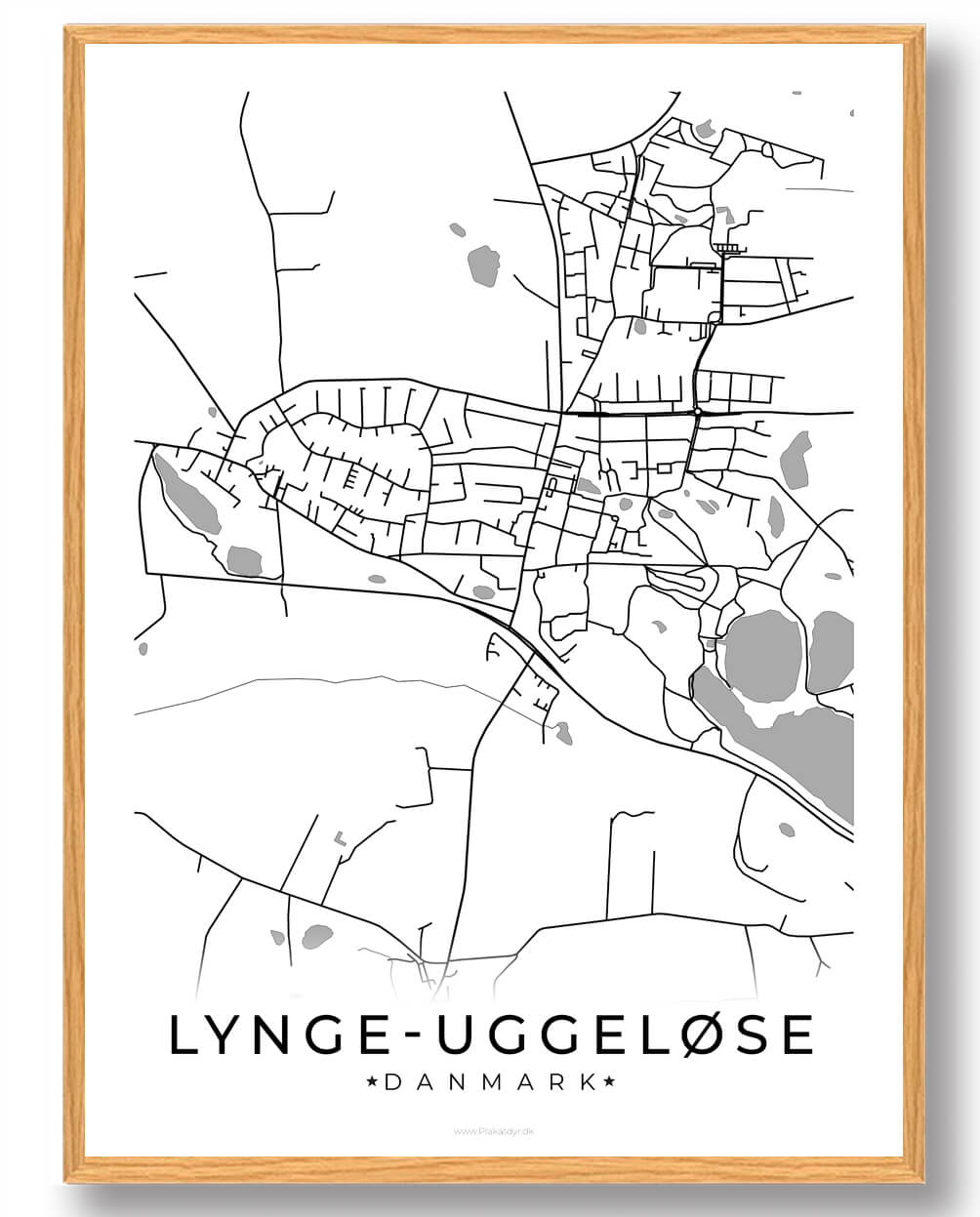 Hvid Lynge Uggeløse Plakat - Plakatdyr.dk Plakater