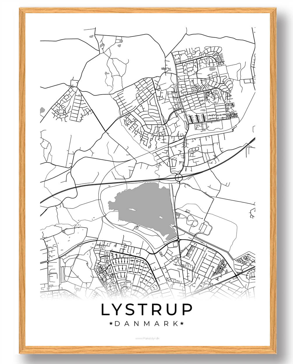 Hvid Lystrup Plakat - Plakatdyr.dk Plakater