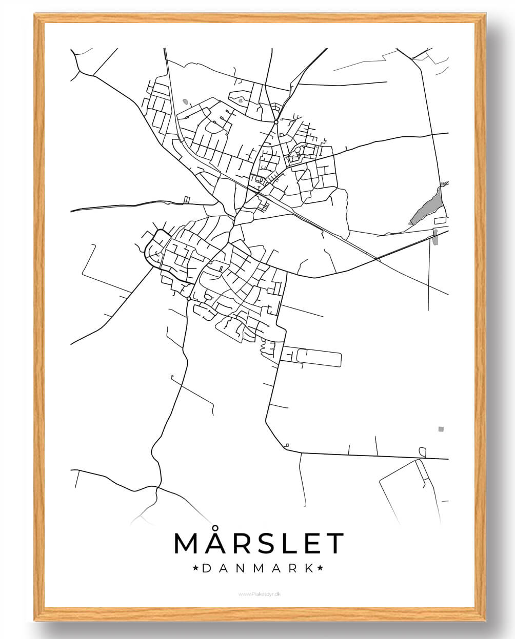 Hvid Mårslet Plakat - Plakatdyr.dk Plakater
