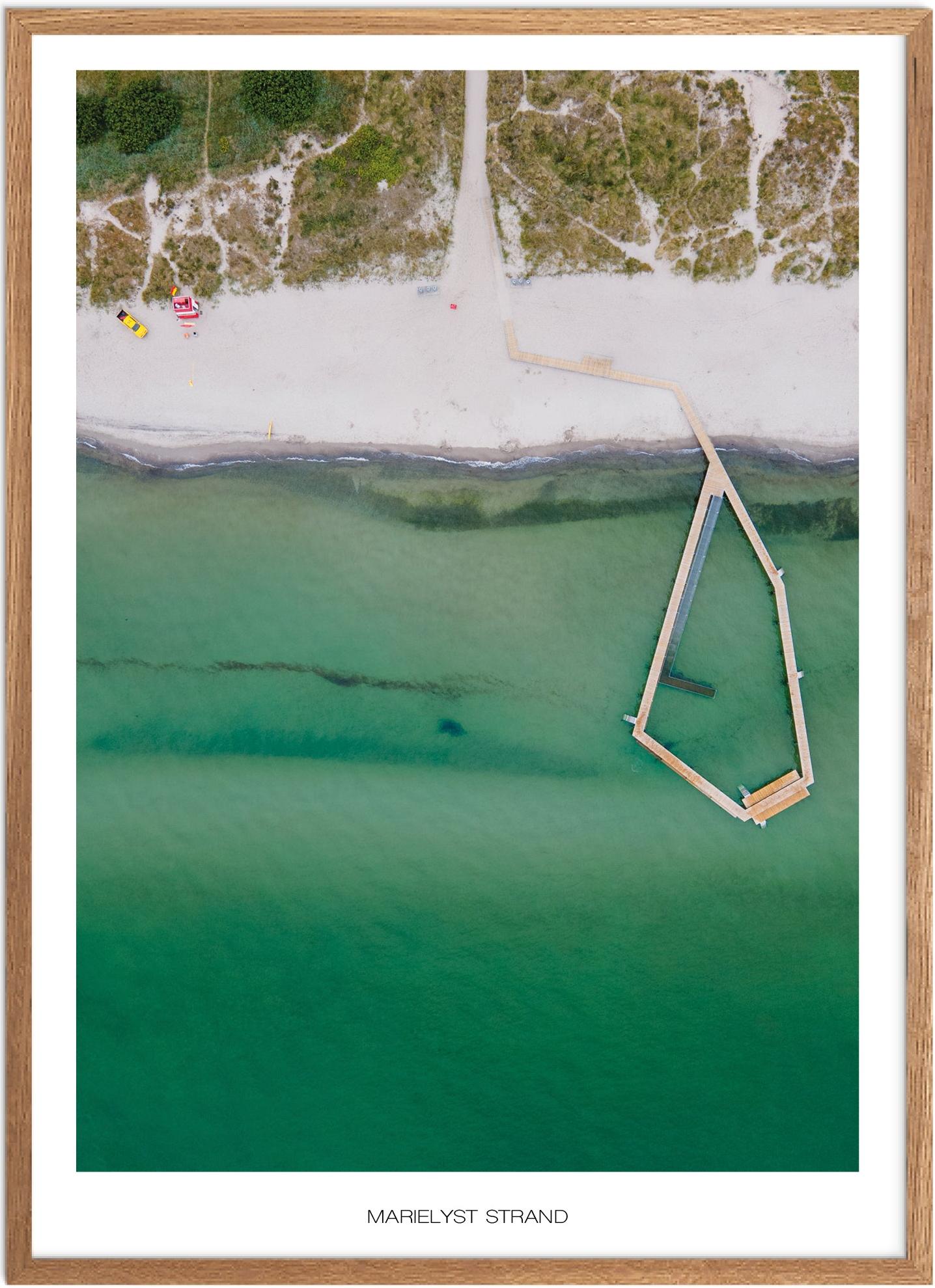 Naturplakat Plakater Lolland Falster Plakat Plakatsnedkeren Drone Plakater - Plakatsnedkeren Plakater