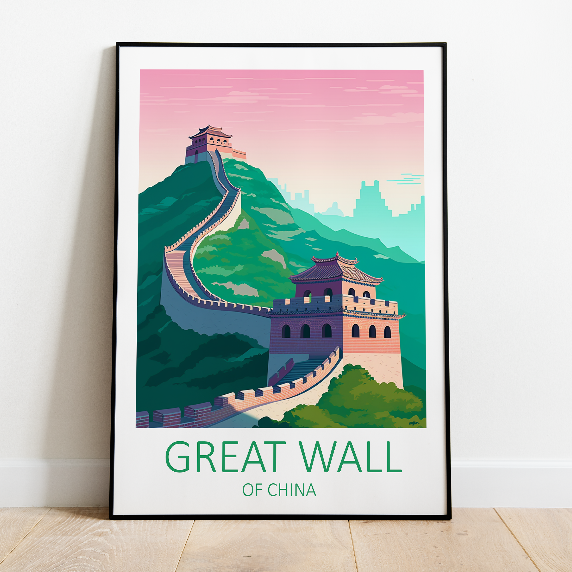 Great Wall China Plakat - Just Karikatur Plakater