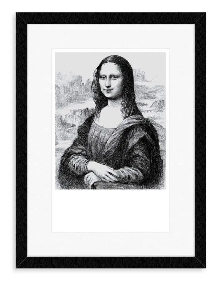 Mona Lisa Portræt Plakat - Just Karikatur Plakater