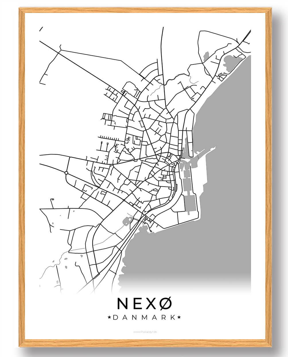 Hvid Nexø Plakat - Plakatdyr.dk Plakater