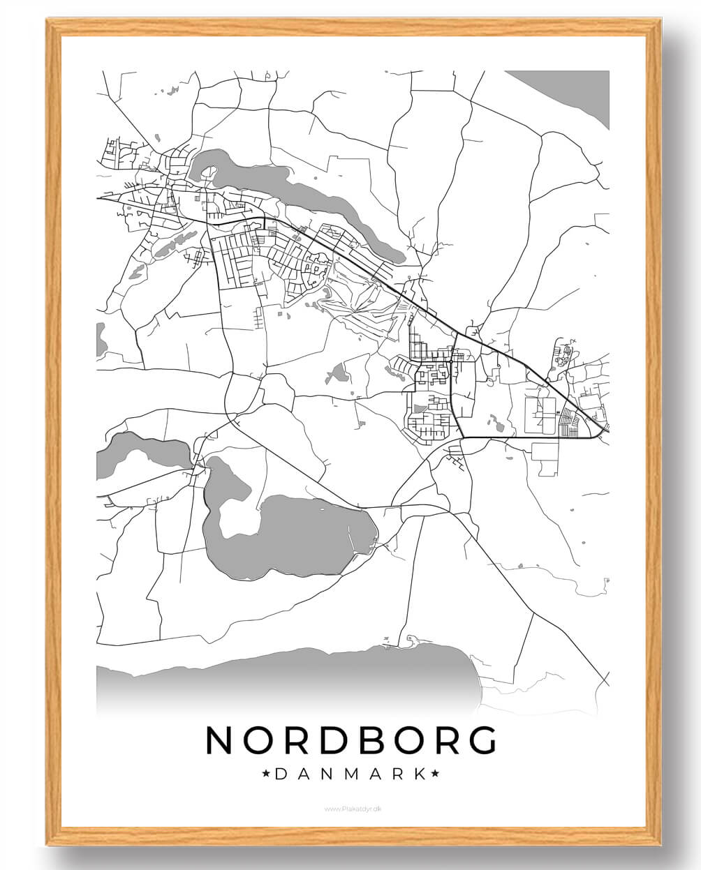 Hvid Nordborg Plakat - Plakatdyr.dk Plakater