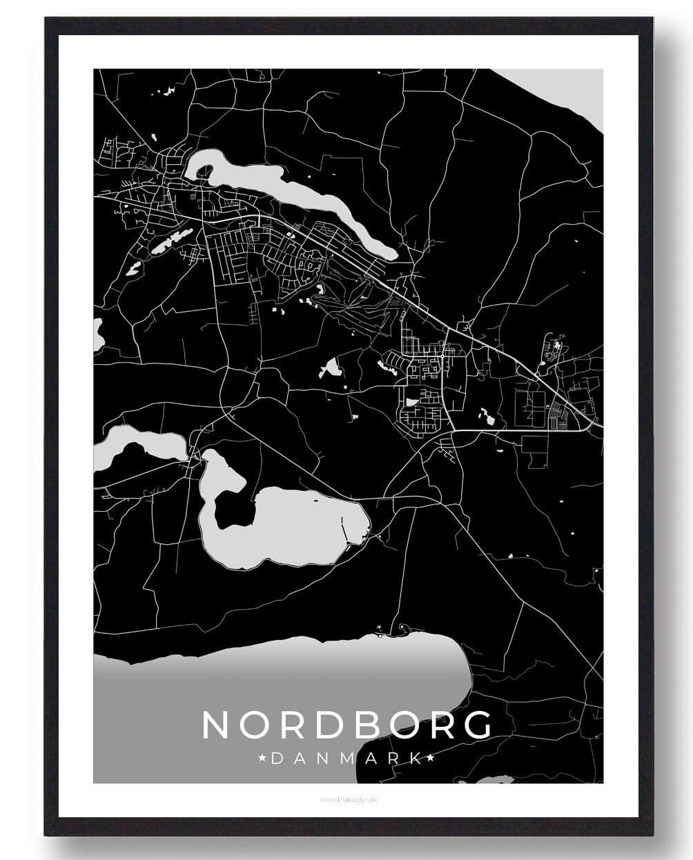 Sort Nordborg Plakat - Plakatdyr.dk Plakater