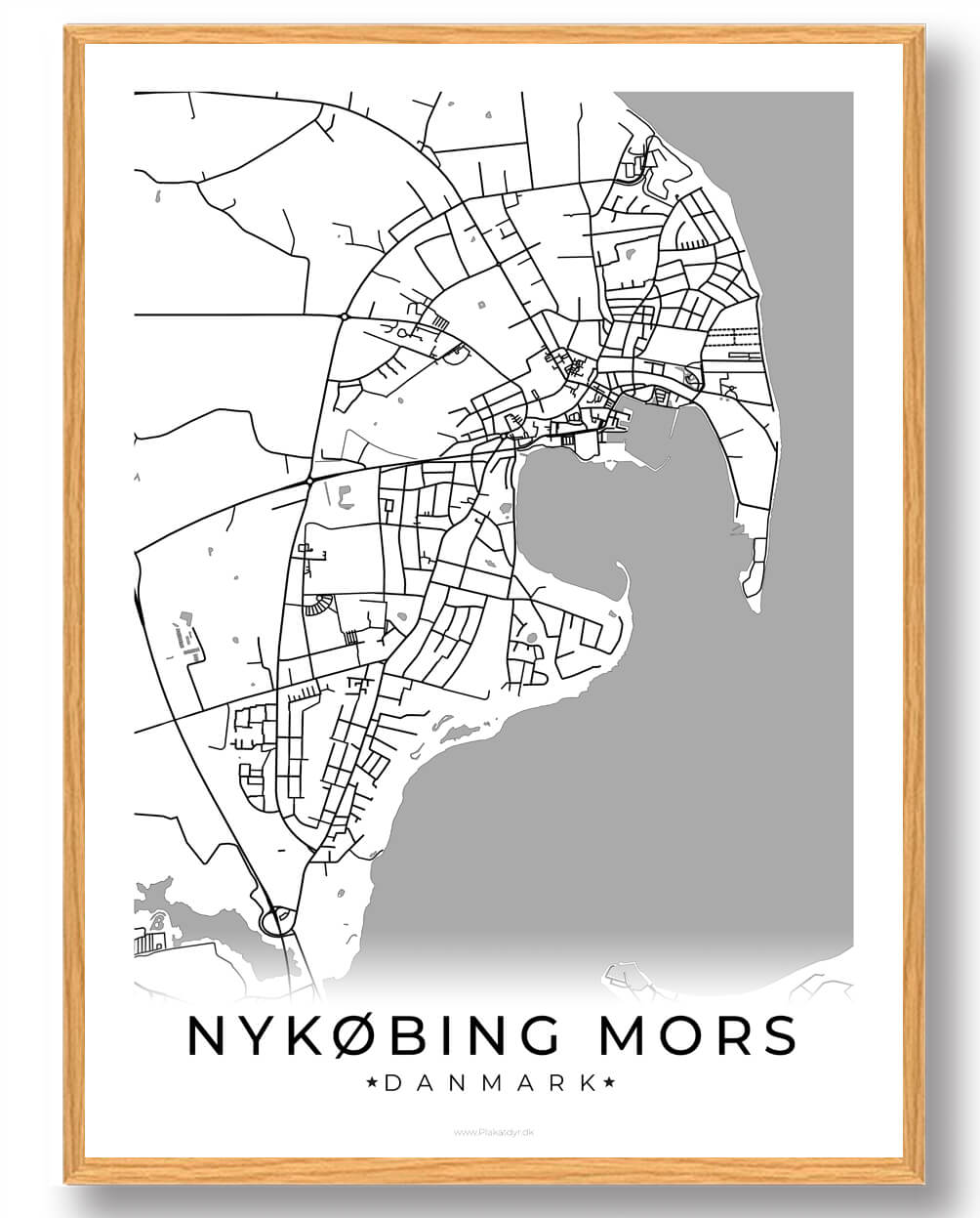 Hvid Nykøbing Mors Plakat - Plakatdyr.dk Plakater