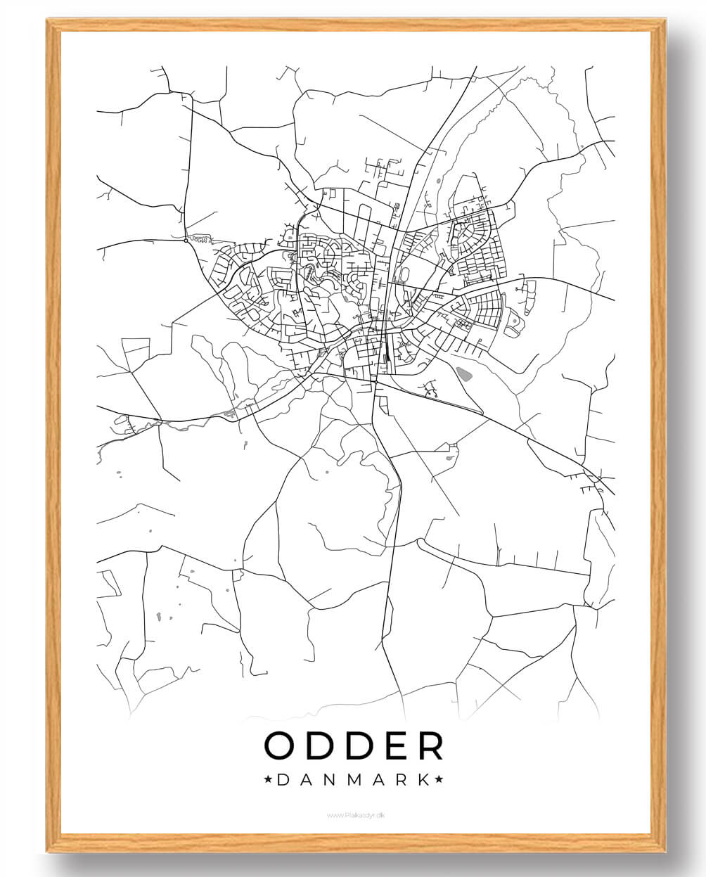 Hvid Odder Plakat - Plakatdyr.dk Plakater