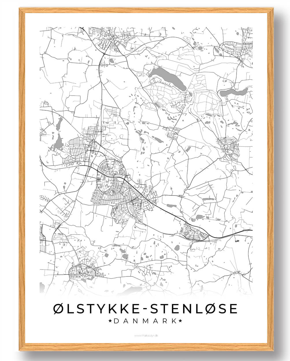 Hvid Ølstykke Stenløse Plakat - Plakatdyr.dk Plakater