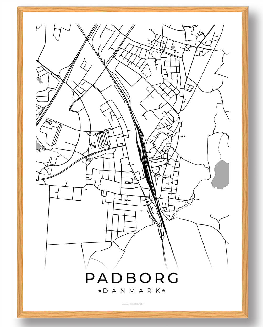 Hvid Padborg Plakat - Plakatdyr.dk Plakater