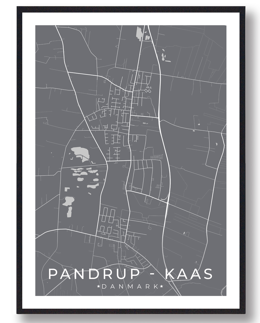 Pandrup Kaas Plakat Grå - Plakatdyr.dk Plakater