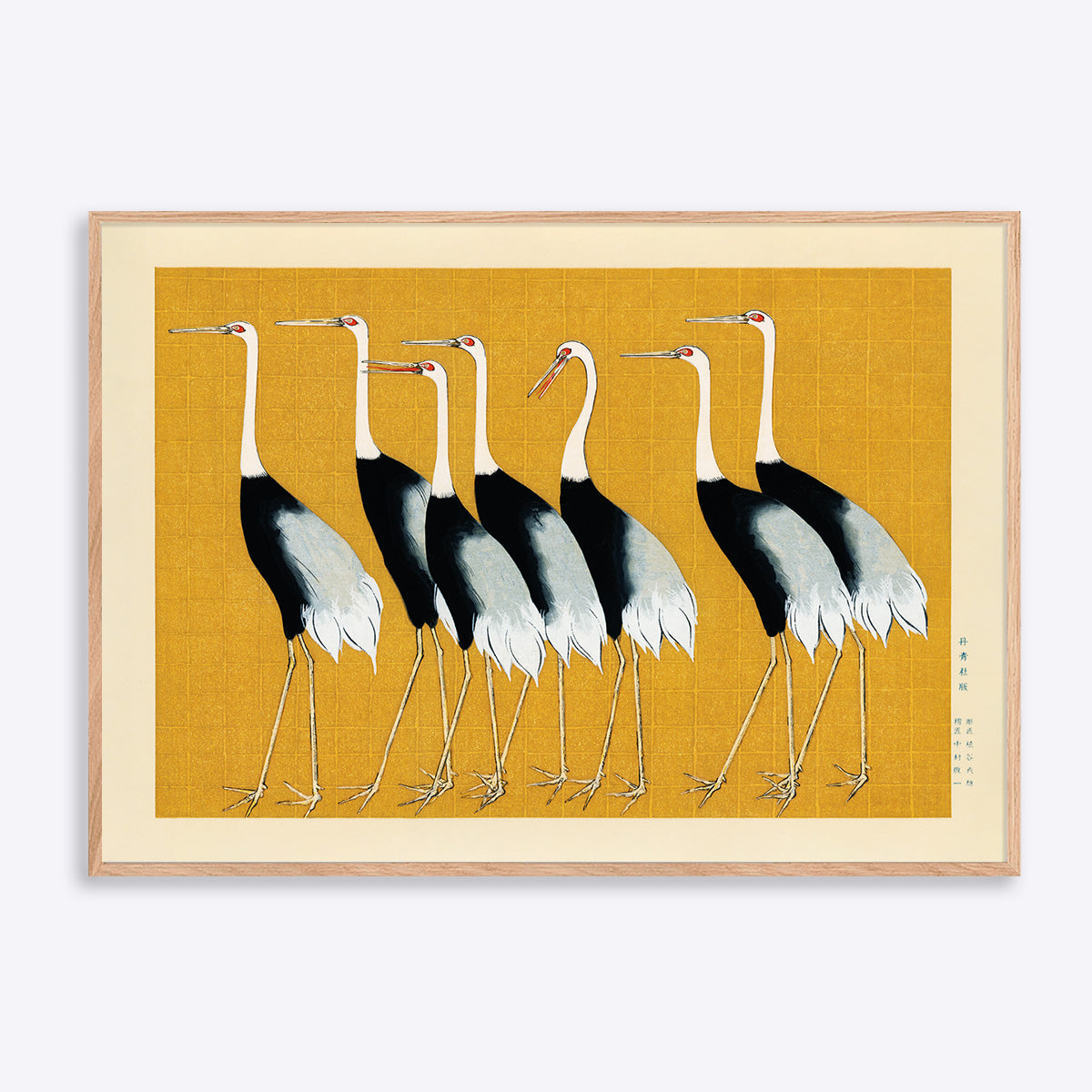 Japanese Red Crown Cranes - Poster Society Plakater