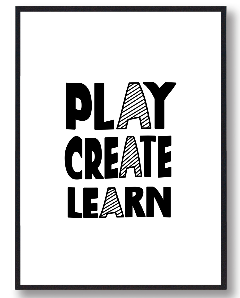 Play Create Learn Plakat - Plakatdyr.dk Plakater