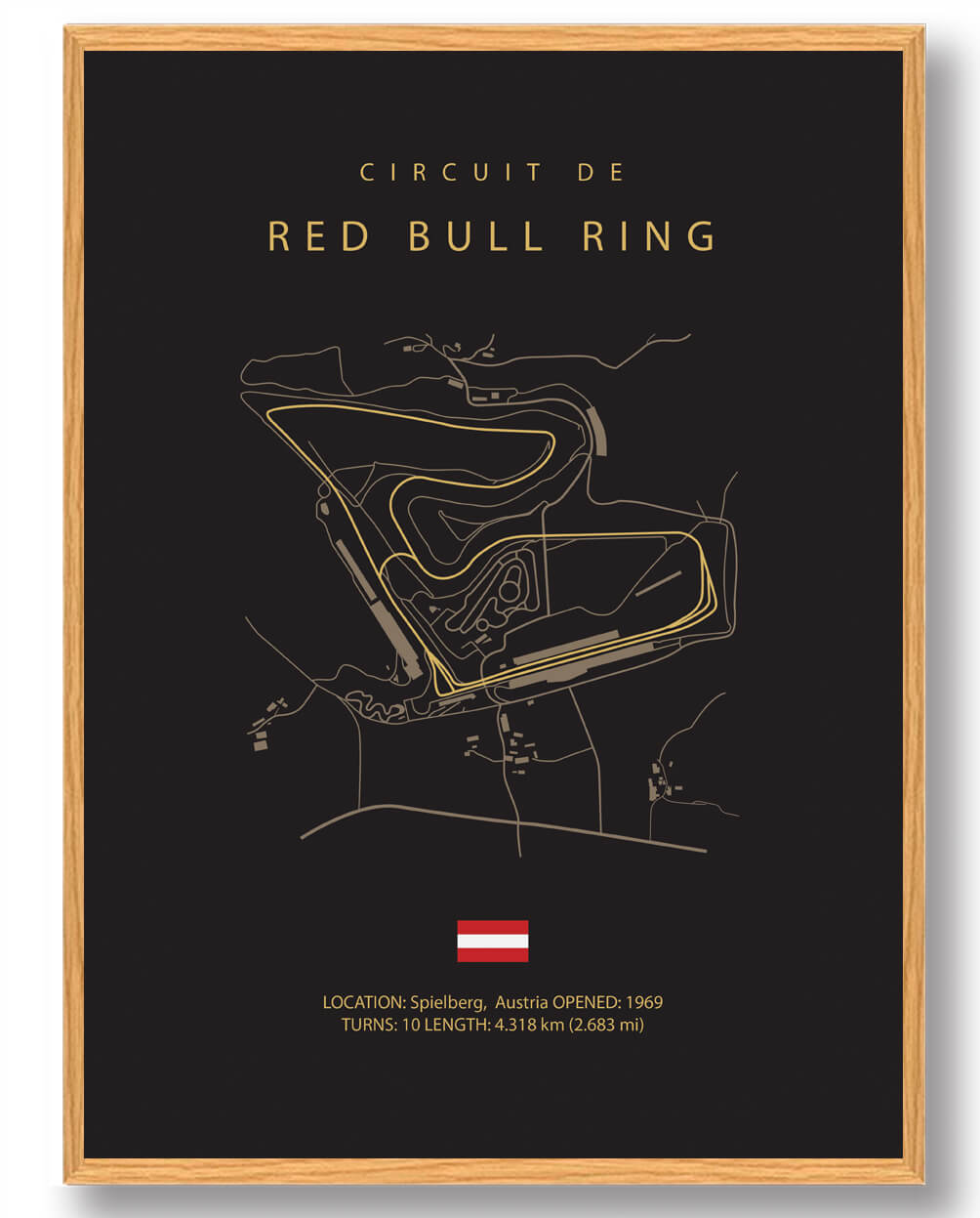 Red Bull Ring Formel Mørk Plakat - Plakatdyr.dk Plakater
