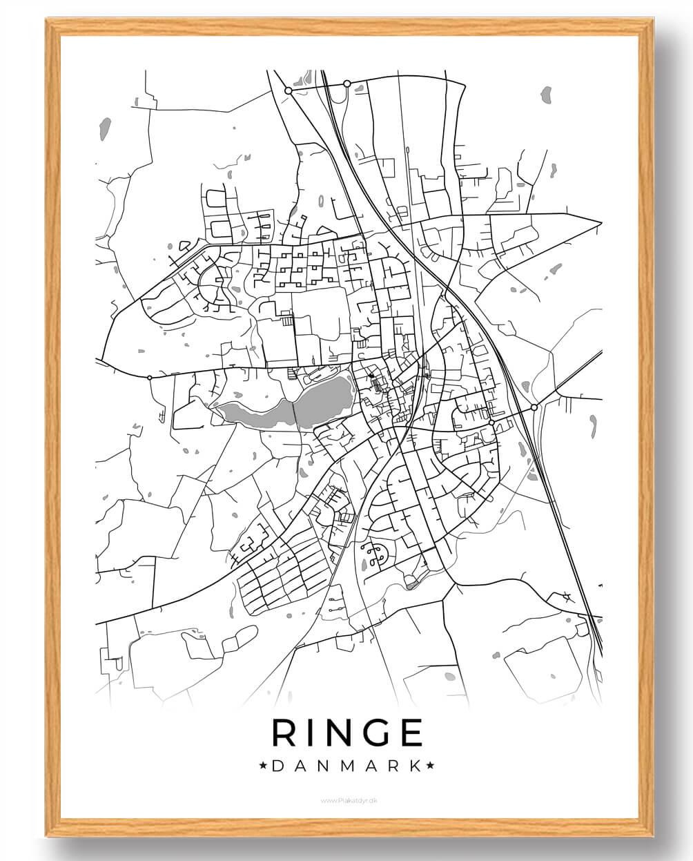 Hvid Ringe Plakat - Plakatdyr.dk Plakater