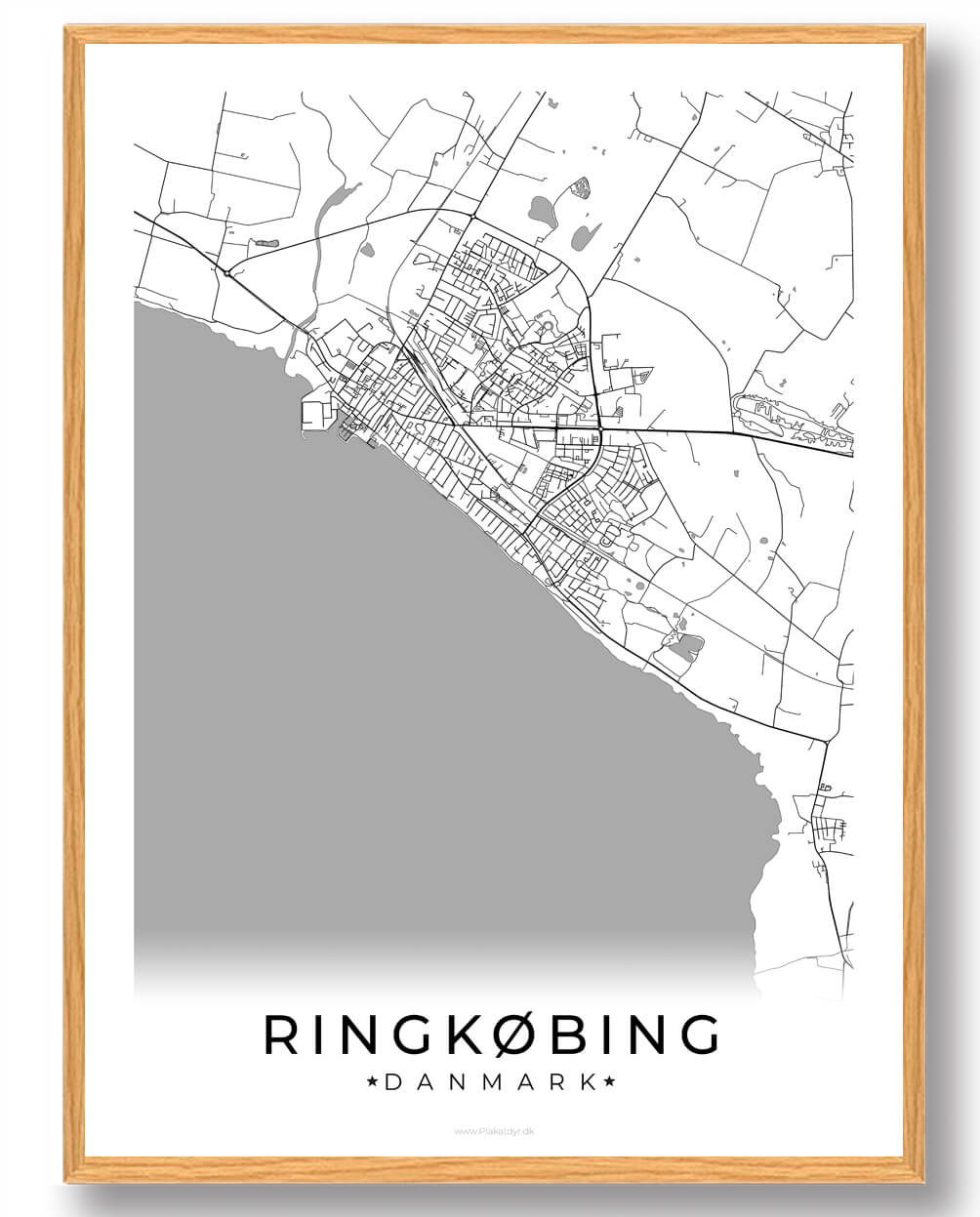 Hvid Ringkøbing Plakat - Plakatdyr.dk Plakater