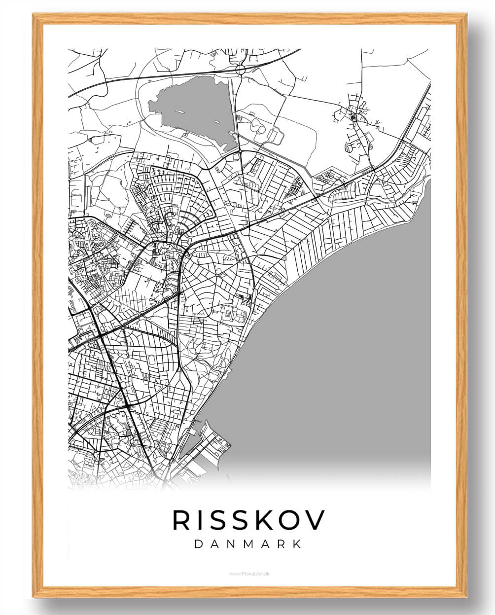 Hvid Risskov Plakat - Plakatdyr.dk Plakater