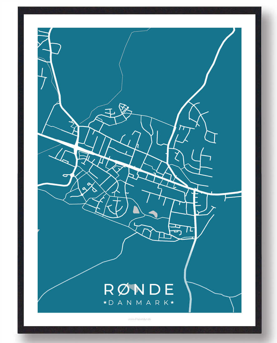 Blå Rønde Plakat - Plakatdyr.dk Plakater