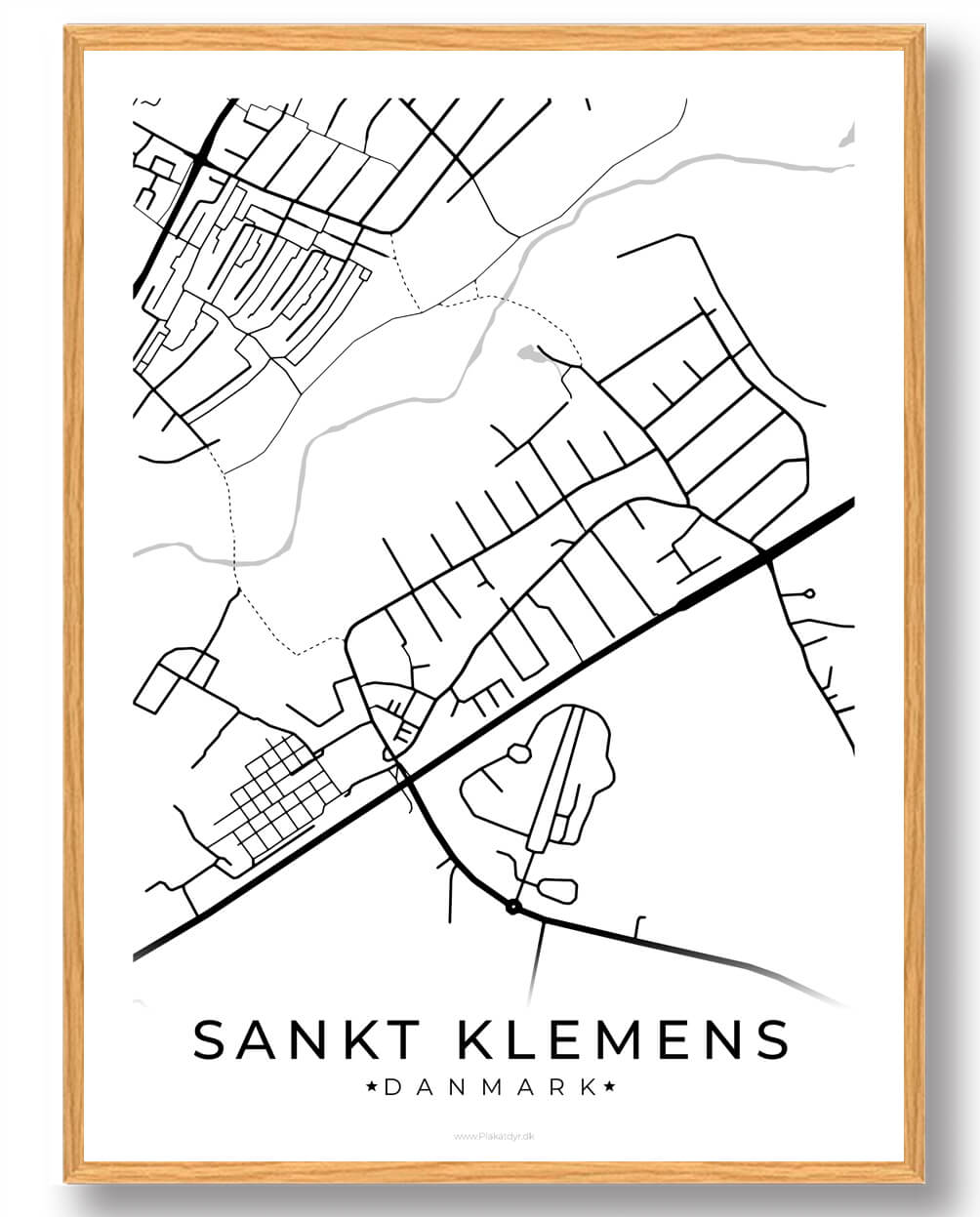 Hvid Sankt Klemens Plakat - Plakatdyr.dk Plakater