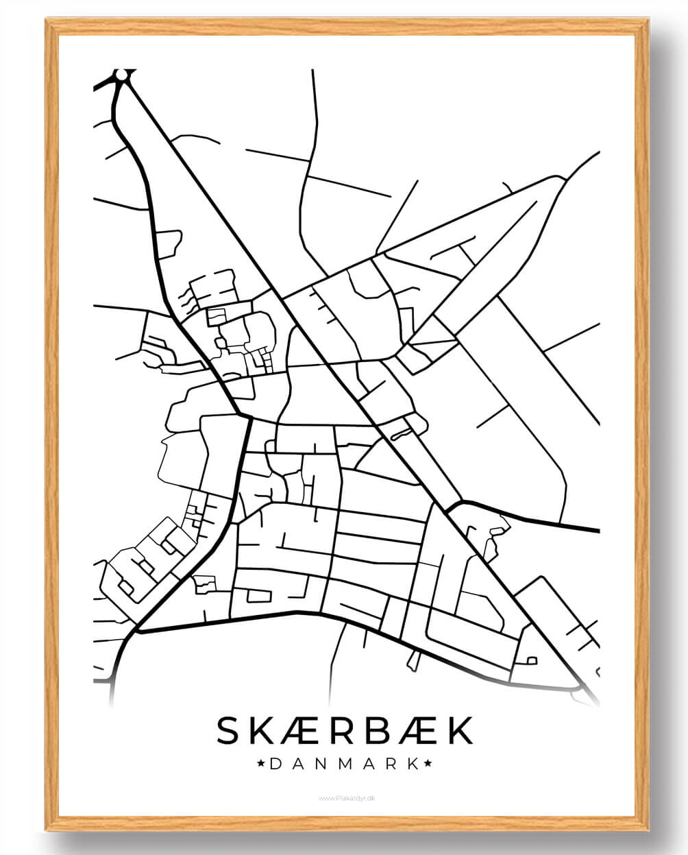 Hvid Skærbæk Plakat - Plakatdyr.dk Plakater