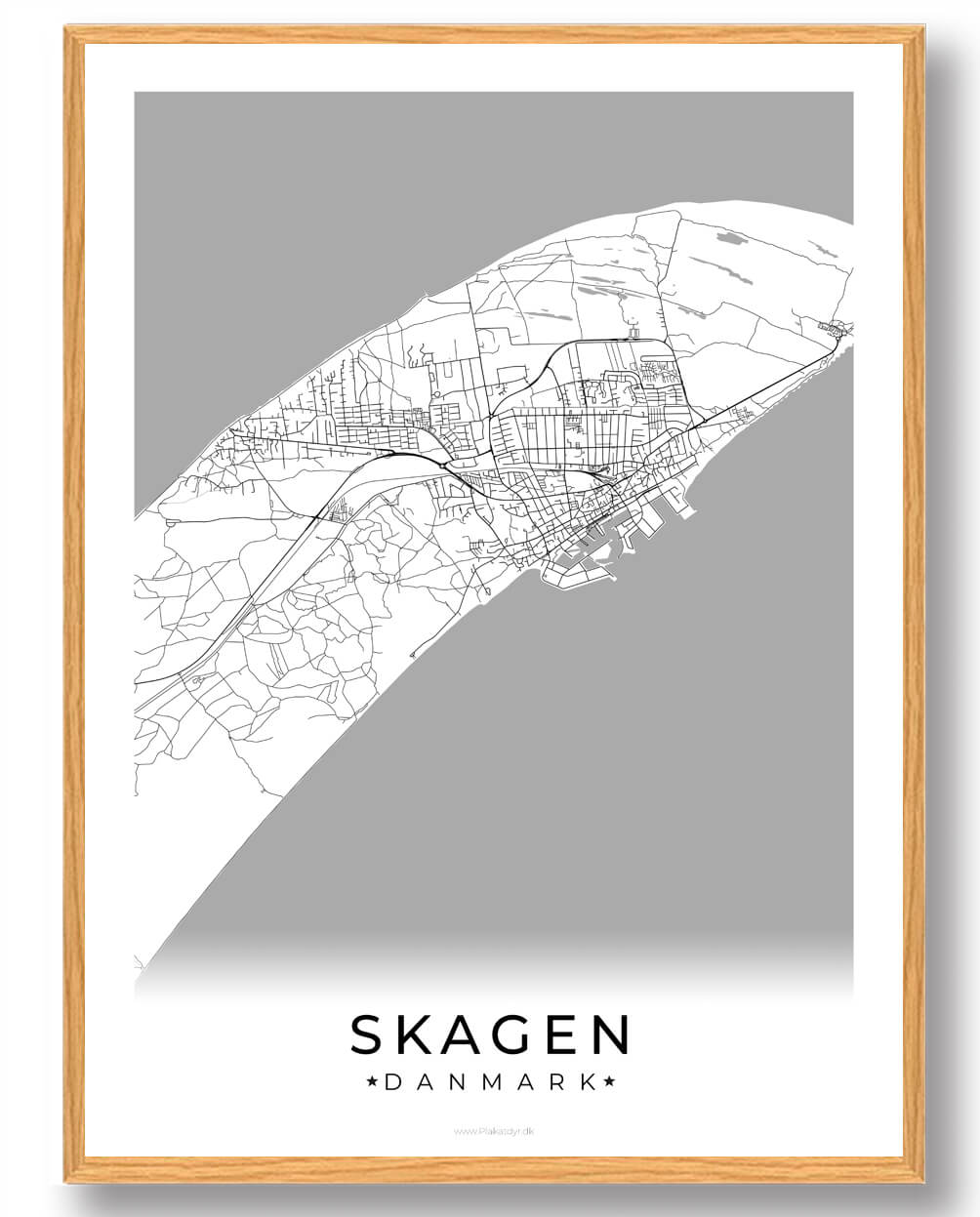 Hvid Skagen Plakat - Plakatdyr.dk Plakater