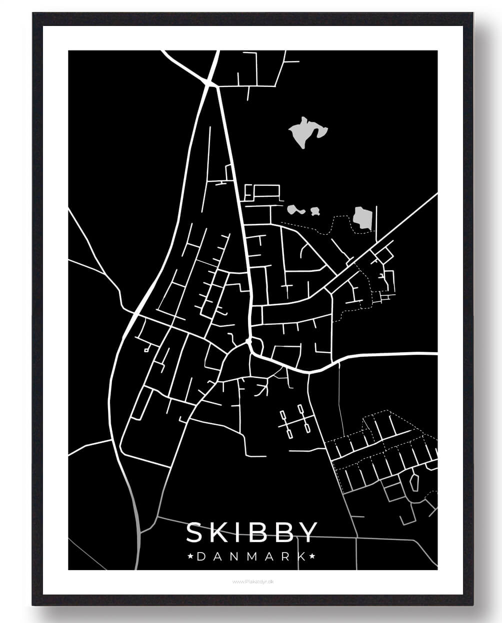 Sort Skibby Plakat - Plakatdyr.dk Plakater