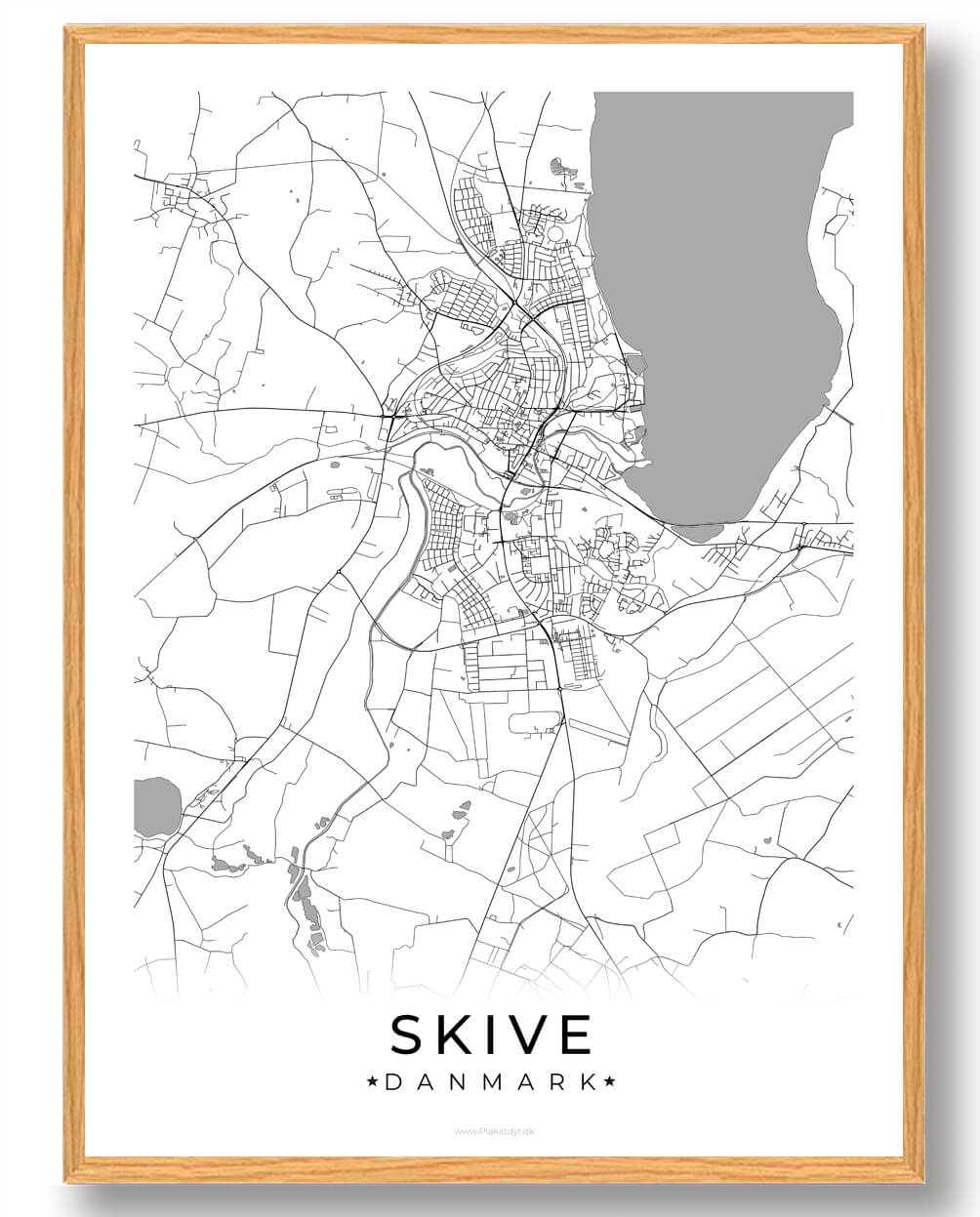 Hvid Skive Plakat - Plakatdyr.dk Plakater