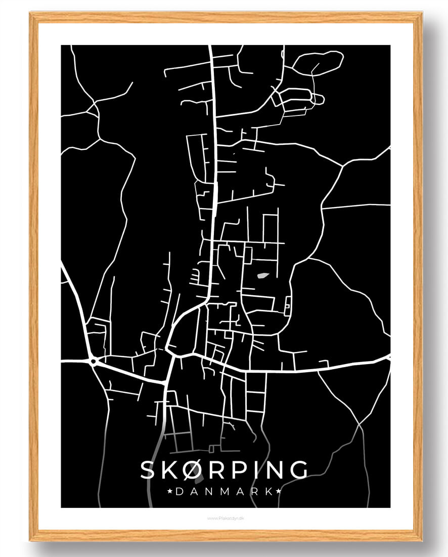 Sort Skørping Plakat - Plakatdyr.dk Plakater