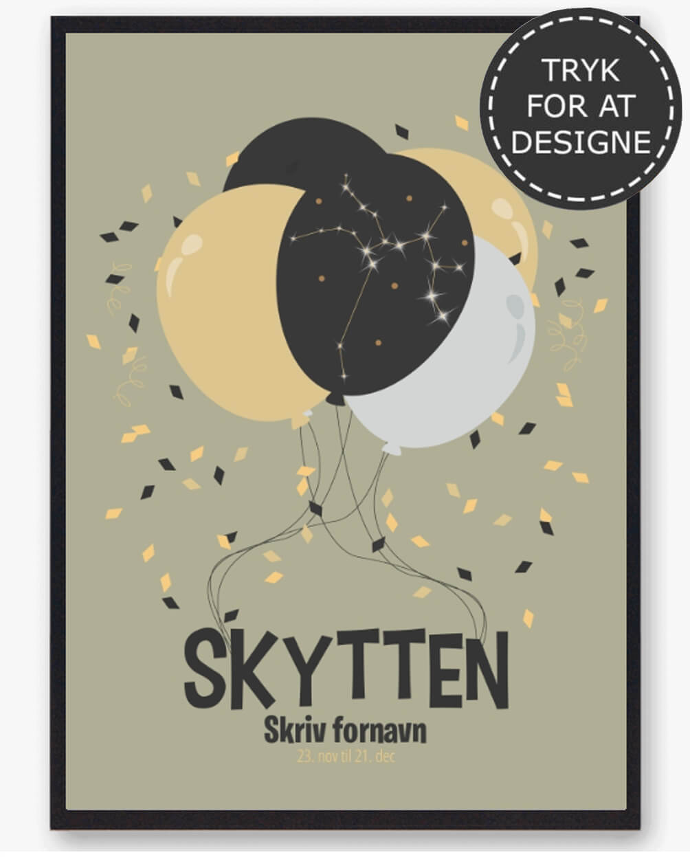 Stjernetegn Skytten Personlig Plakat - Plakatdyr.dk Plakater
