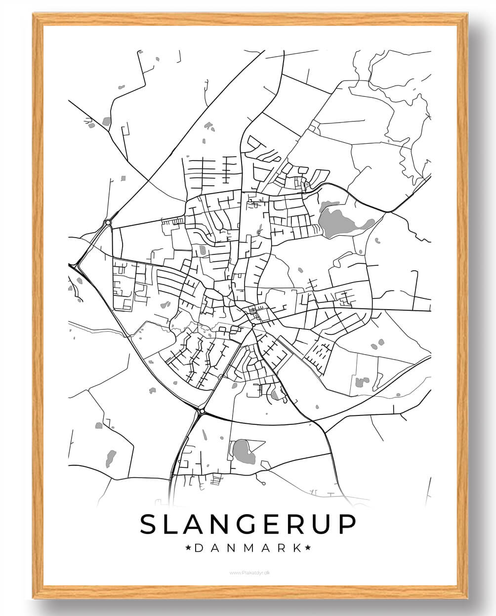 Hvid Slangerup Plakat - Plakatdyr.dk Plakater
