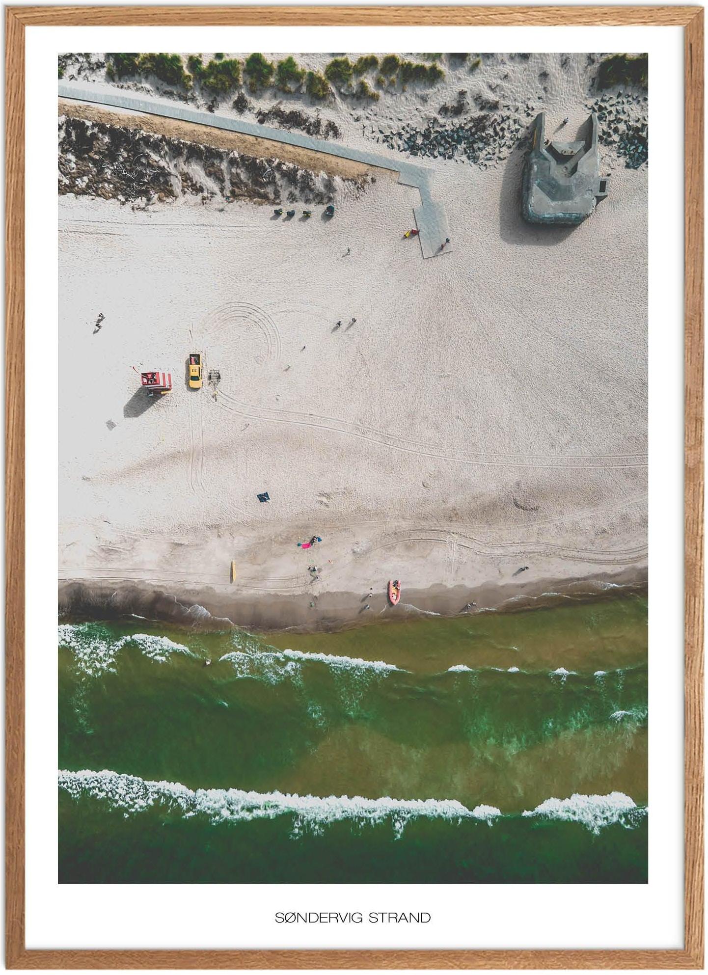Plakat Søndervig Strand Naturplakat Plakater Vestjylland Plakat Plakatsnedkeren Drone Plakater - Plakatsnedkeren Plakater