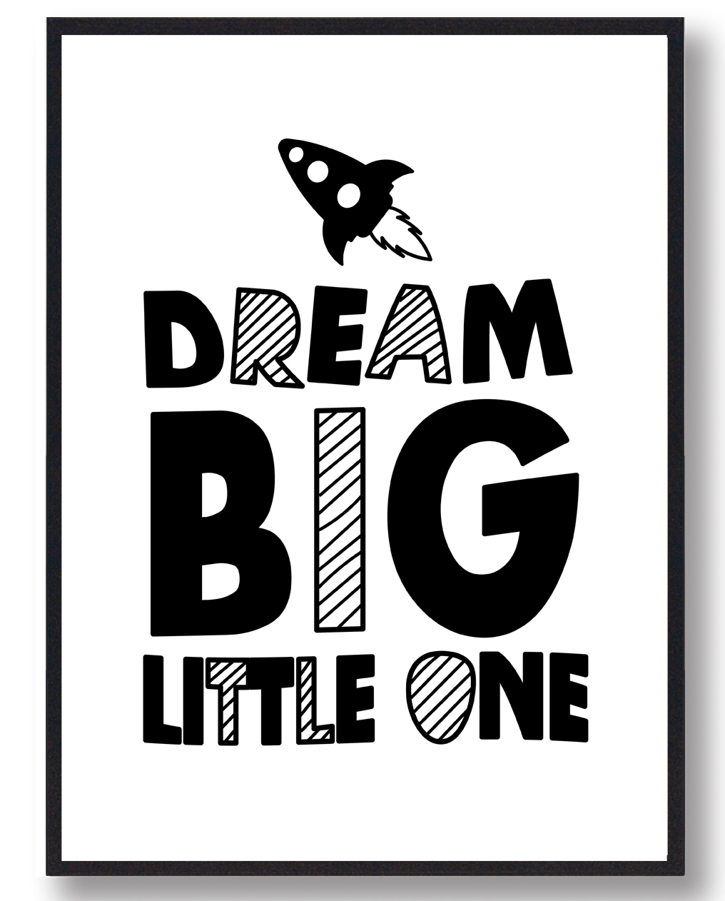 Dream Big Rocketman Plakat - Plakatdyr.dk Plakater