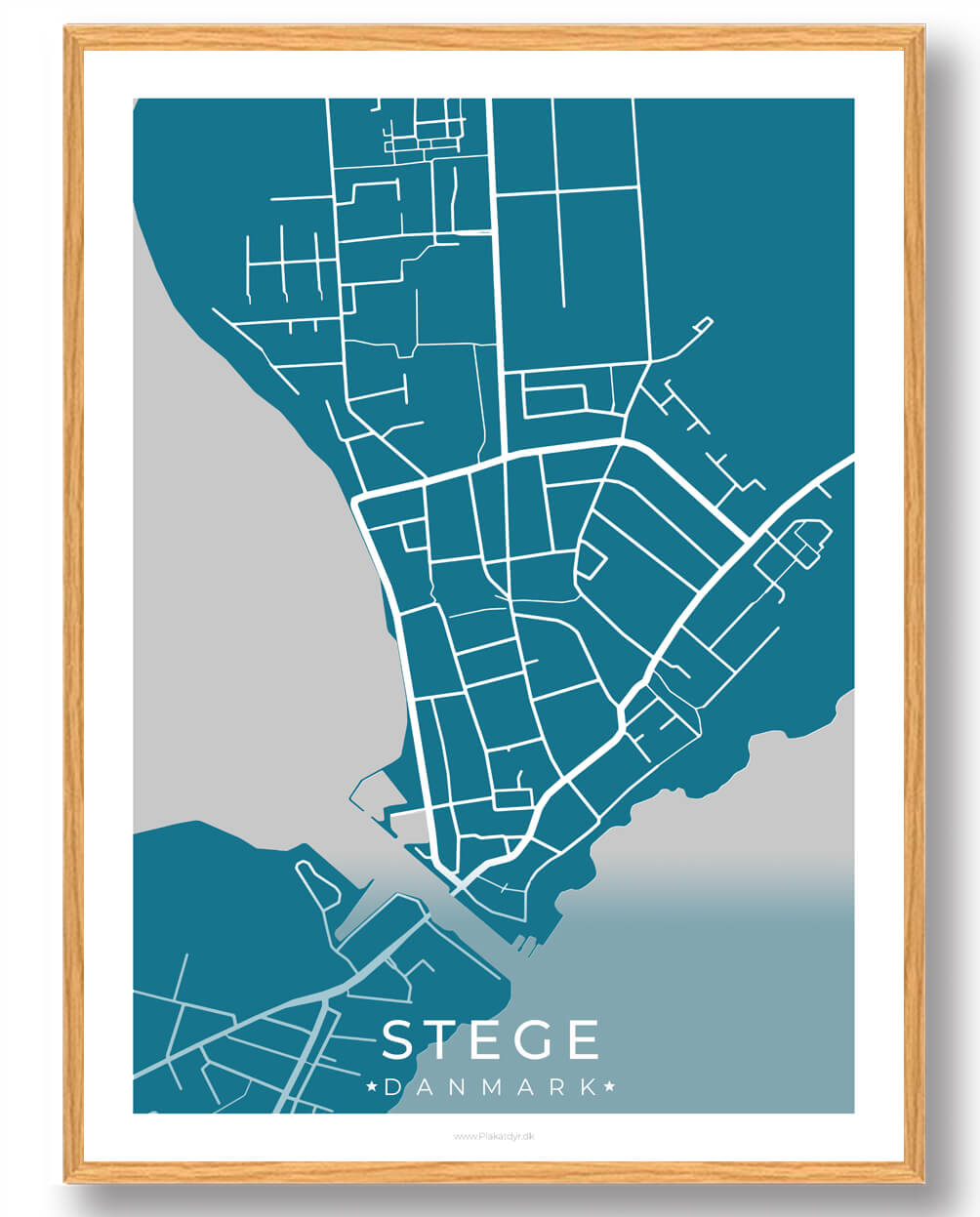 Blå Stege Plakat - Plakatdyr.dk Plakater
