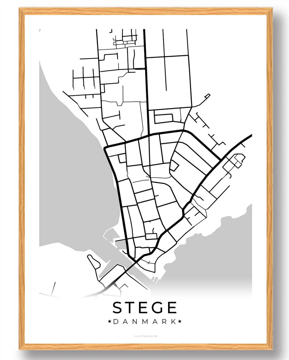 Hvid Stege Plakat - Plakatdyr.dk Plakater
