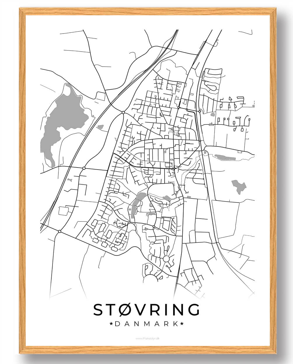 Hvid Støvring Plakat - Plakatdyr.dk Plakater
