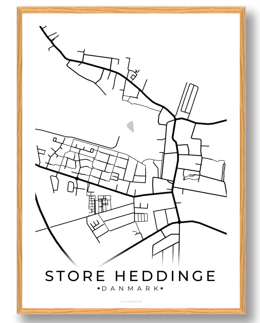 Hvid Store Heddinge Plakat - Plakatdyr.dk Plakater