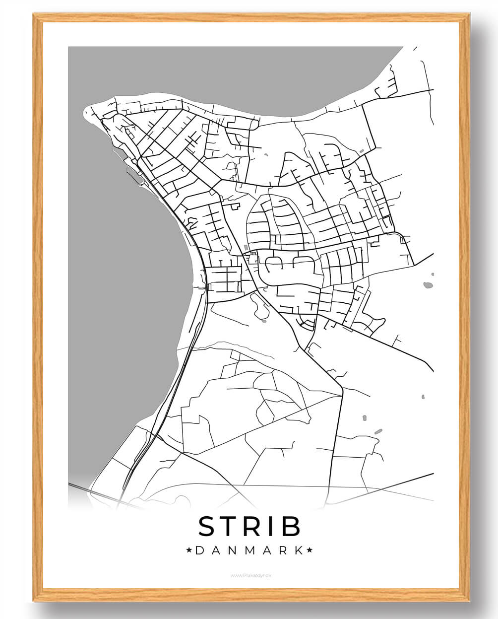 Hvid Strib Plakat - Plakatdyr.dk Plakater
