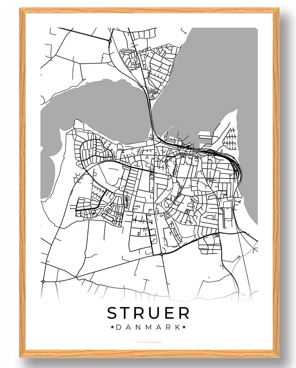 Hvid Struer Plakat - Plakatdyr.dk Plakater