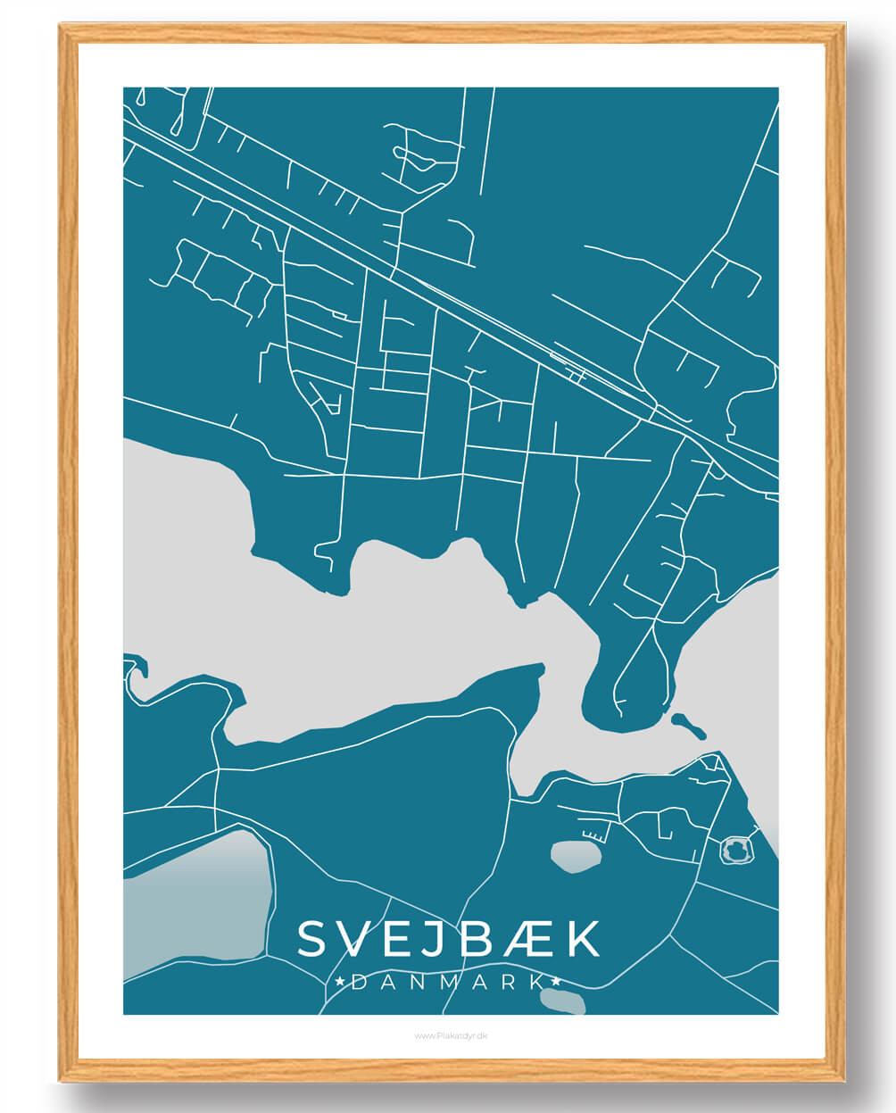 Blå Svejbæk Plakat - Plakatdyr.dk Plakater