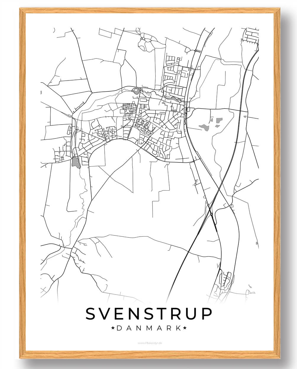 Hvid Svenstrup Plakat - Plakatdyr.dk Plakater