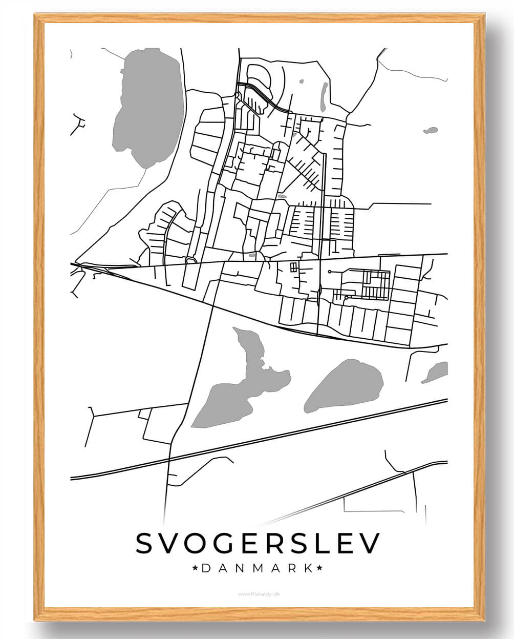 Hvid Svogerslev Plakat - Plakatdyr.dk Plakater