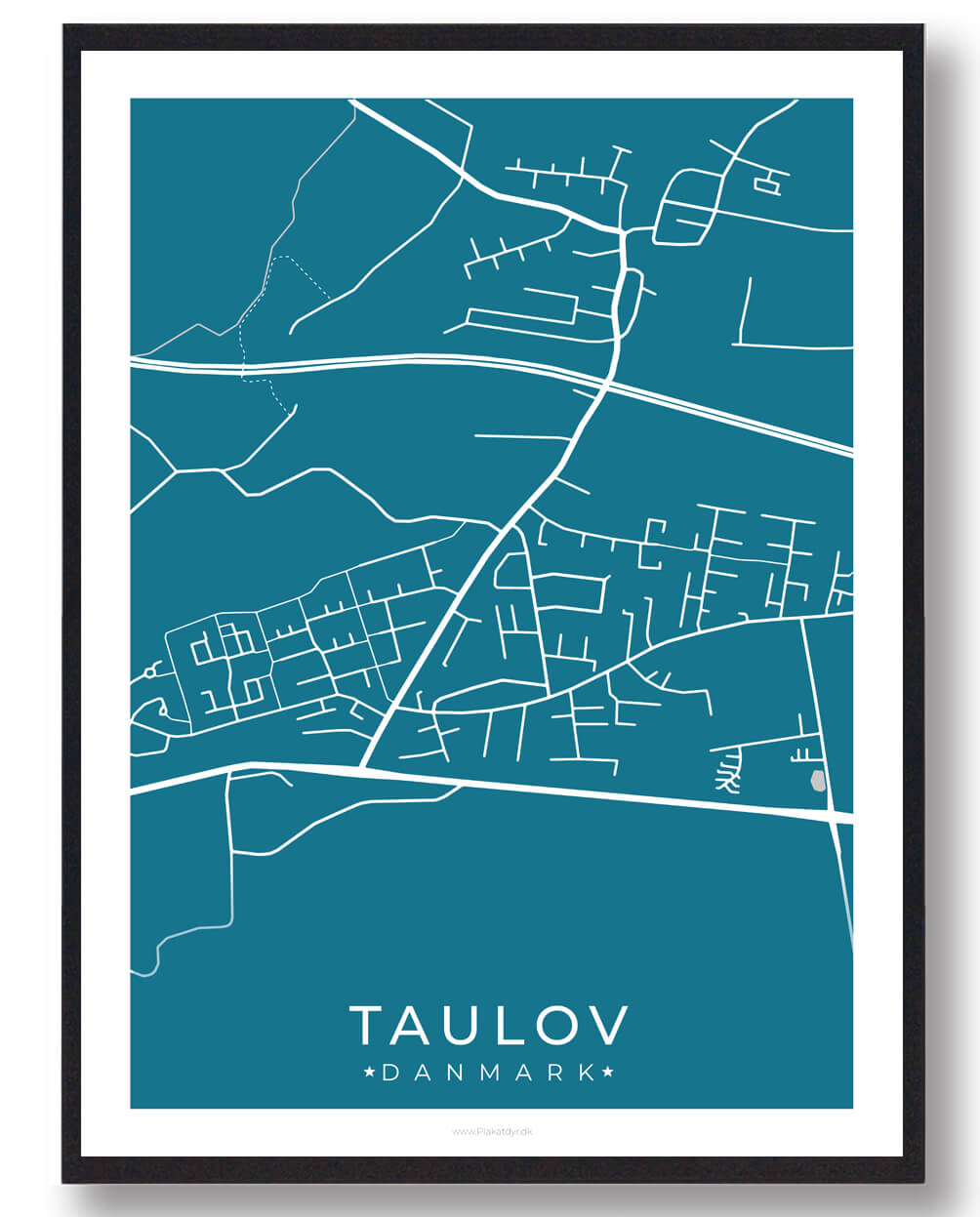 Blå Taulov Plakat - Plakatdyr.dk Plakater