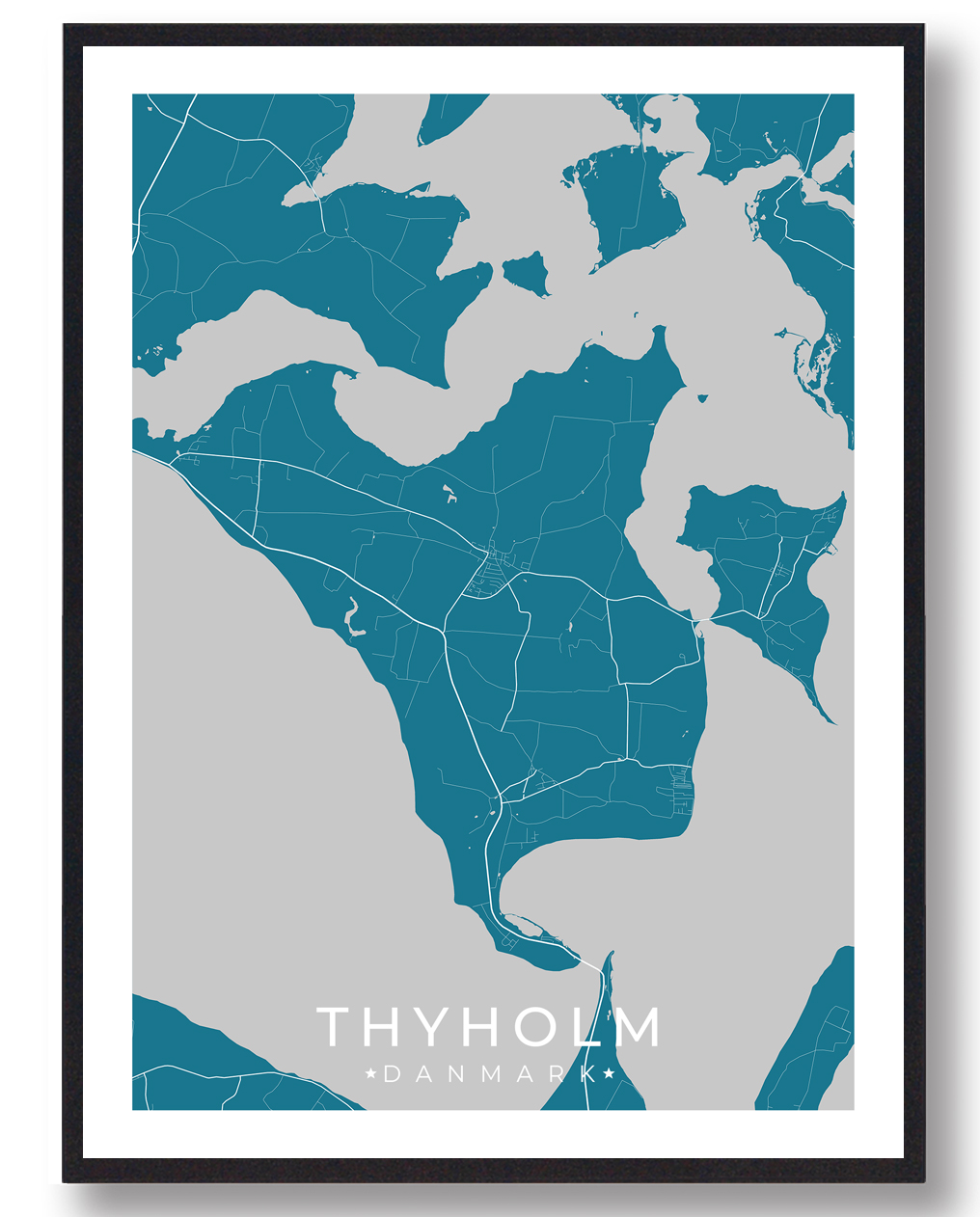 Blå Thyholm Plakat - Plakatdyr.dk Plakater