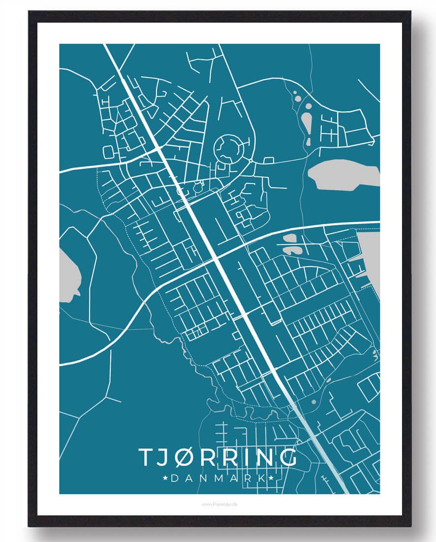 Blå Tjørring Plakat - Plakatdyr.dk Plakater