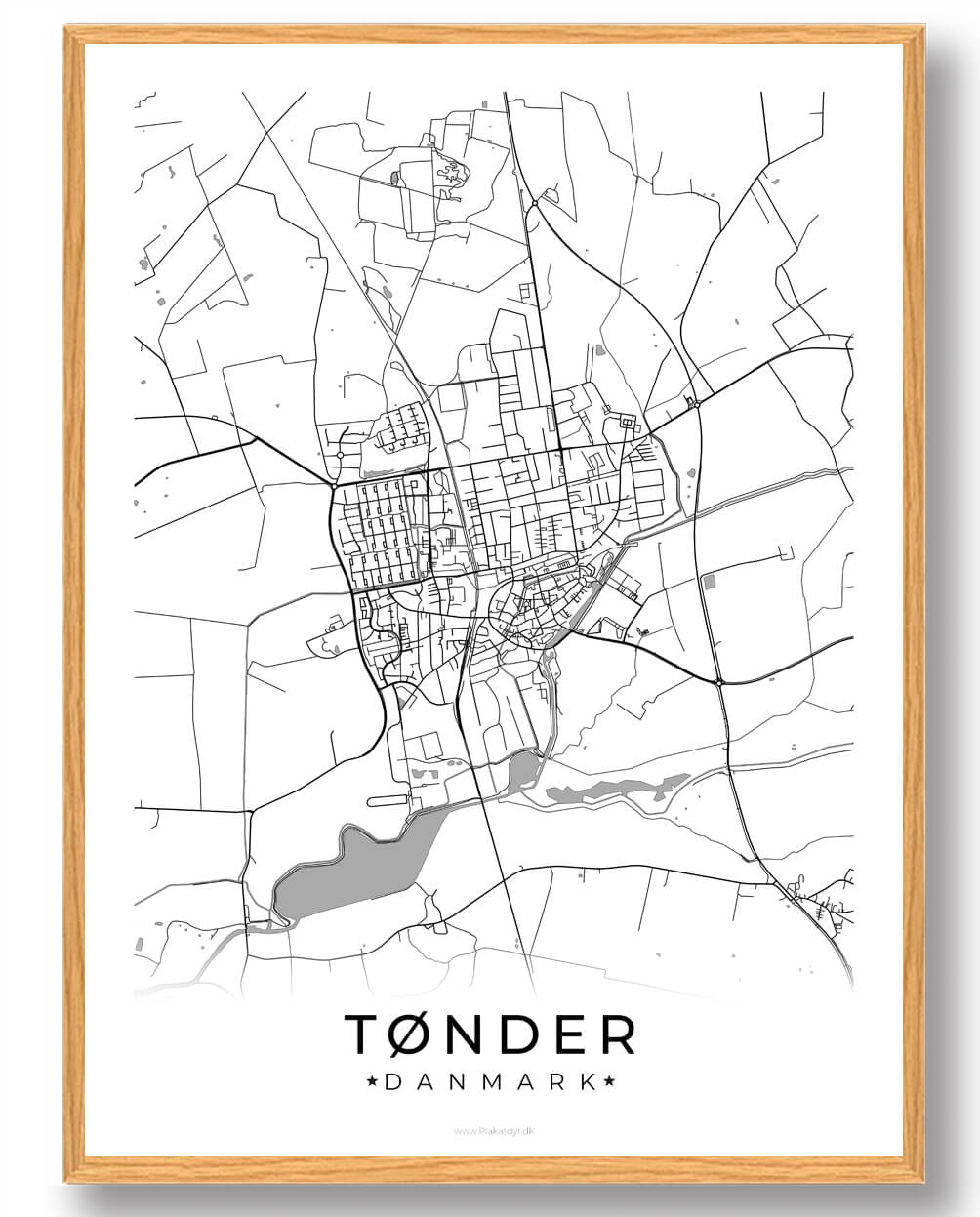 Hvid Tønder Plakat - Plakatdyr.dk Plakater