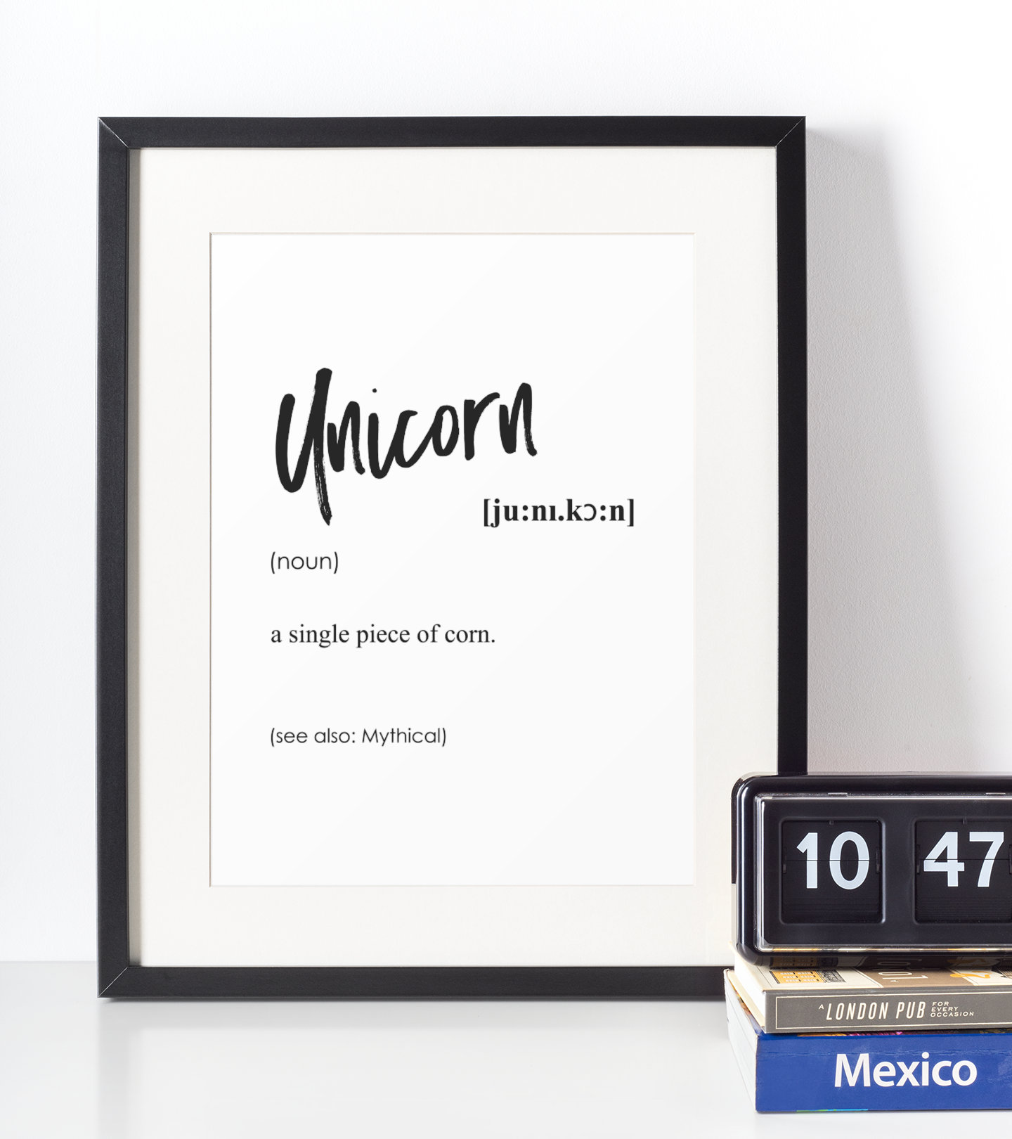Unicorn Definition Plakat - Just Karikatur Plakater