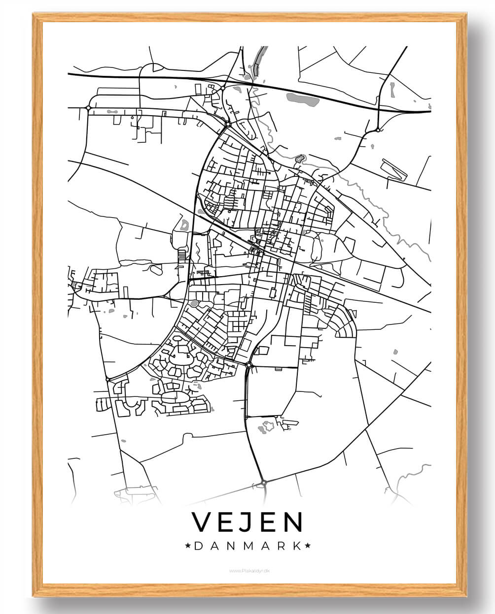 Hvid Vejen Plakat - Plakatdyr.dk Plakater