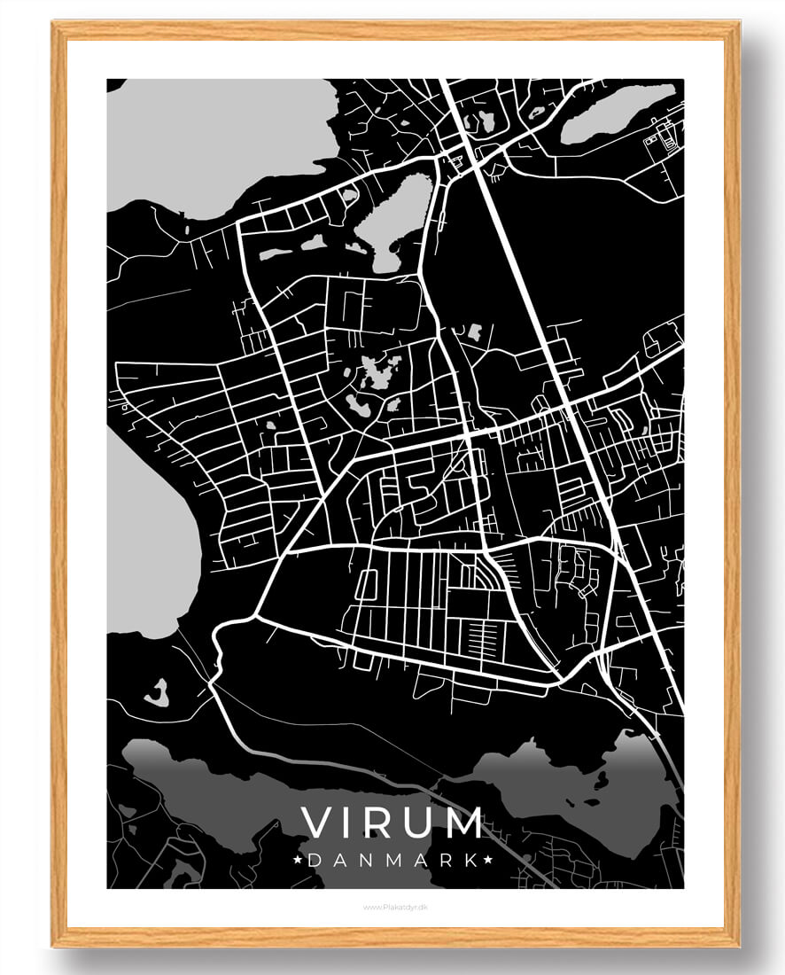 Sort Virum Plakat - Plakatdyr.dk Plakater