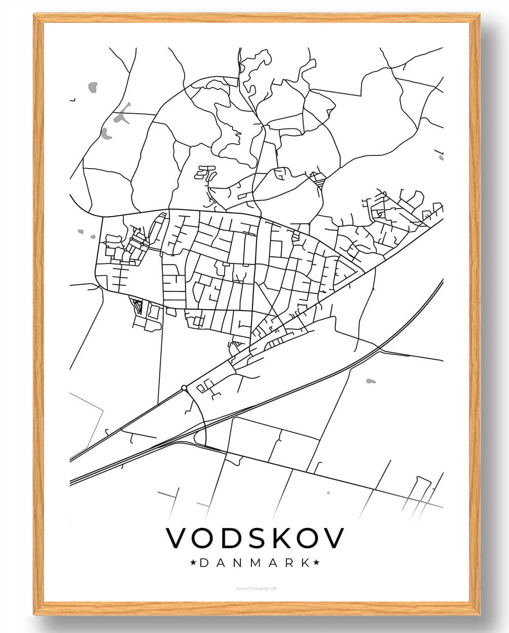 Hvid Vodskov Plakat - Plakatdyr.dk Plakater