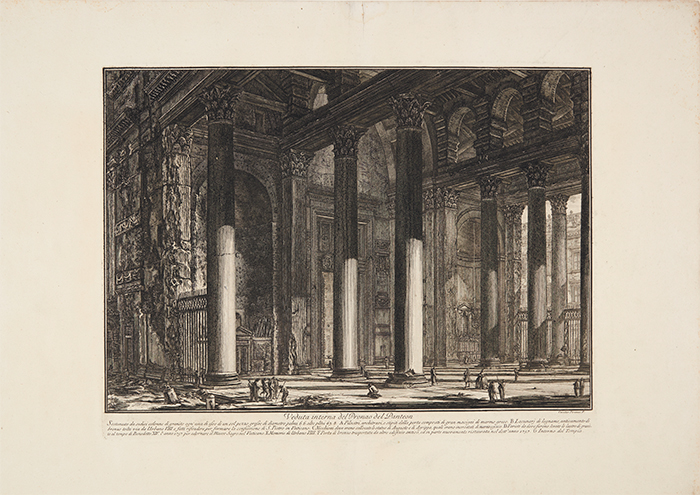 Uden Ramme Det Indre Forhallen Til Pantheon Giovanni Battista Piranesi - Plakater