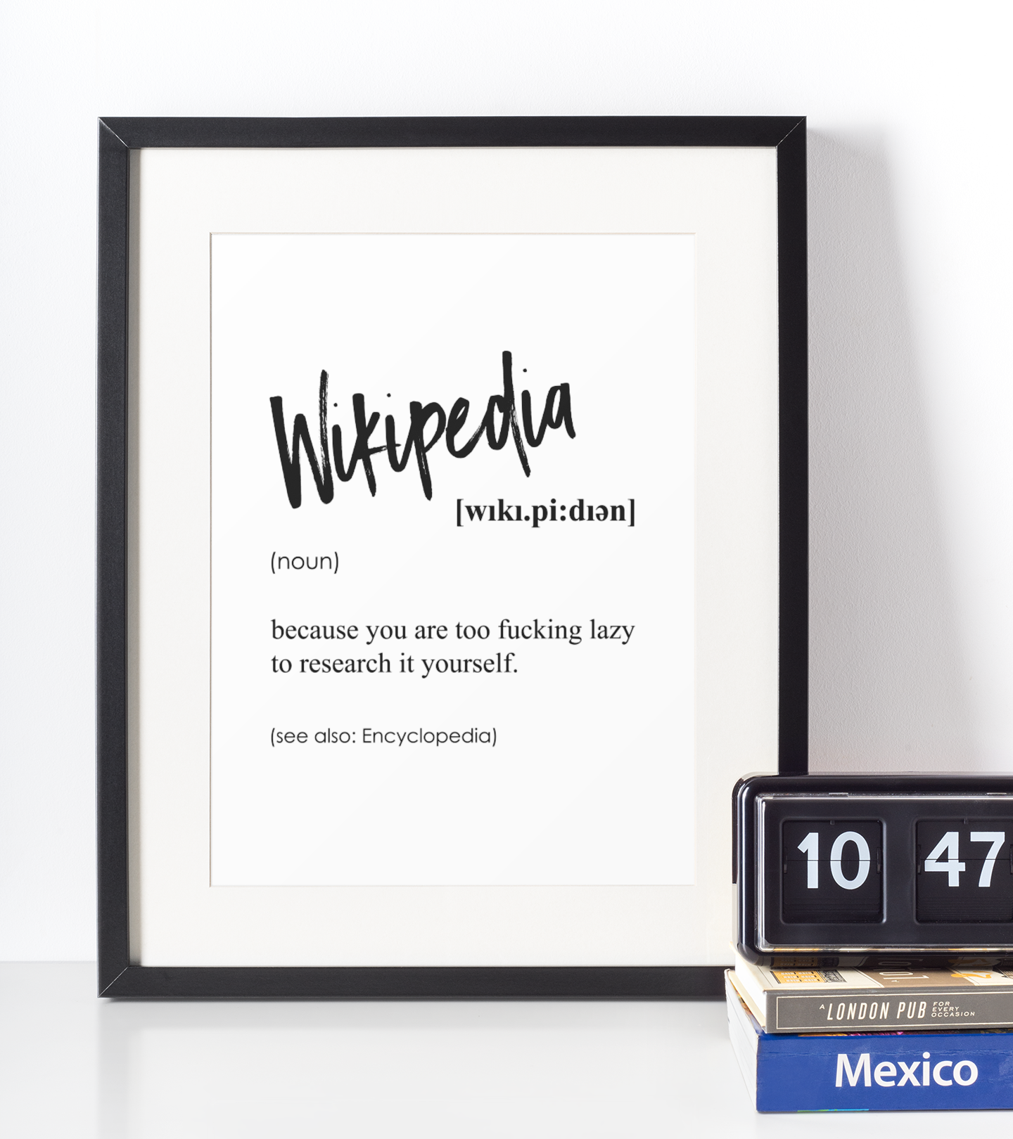 Wikipedia Definition Plakat - Just Karikatur Plakater